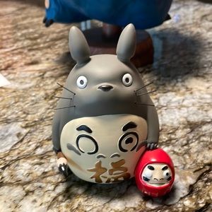 Studio Ghibli Totoro Good Luck Daruma statue. New condition